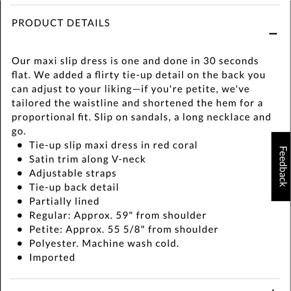 White House Black Market Tie-Up Slip Maxi Dress - Picture 6 of 6